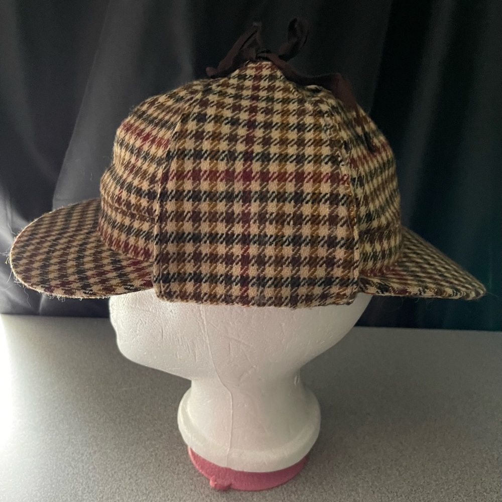 Vintage Otterburn Tweed Houndstooth Deerstalker Hat